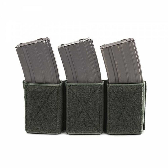 Warrior Triple Velcro Mag Pouch For 5.56MM MAGS- OD Green