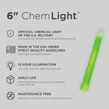 6" ChemLight - 12 HRS - GREEN