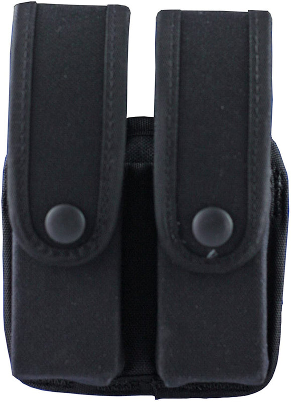 Uncle Mike's 88261 Kodra Duty Nylon Web Pistol Mag Case, (for Double Glock 10mm, .45, .45 HK), Black