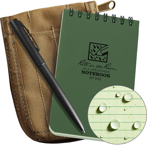 Rite In The Rain Universal 3X5 Notebook GREEN Kit