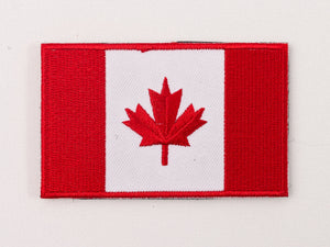 Embroidered Canada Flag (Red and White) Patch with Velcro