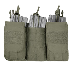 WARRIOR DETACHABLE FRONT PANEL MK1 (3X 5.56 MAG POUCHES AND 2 UTILITY POUCHES) -RANGER GREEN