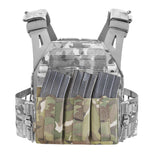WARRIOR DFP TRIPLE BUNGEE, LOW PROFILE ELASTIC 5.56 MAG POUCH