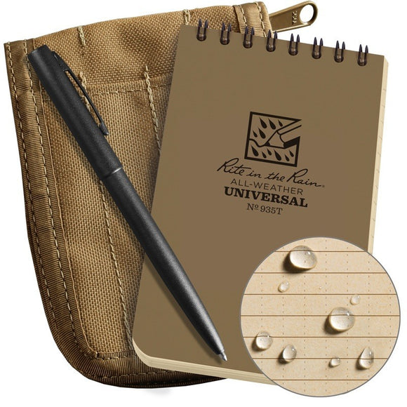 Rite In The Rain Universal 3X5 Notebook Tan Kit